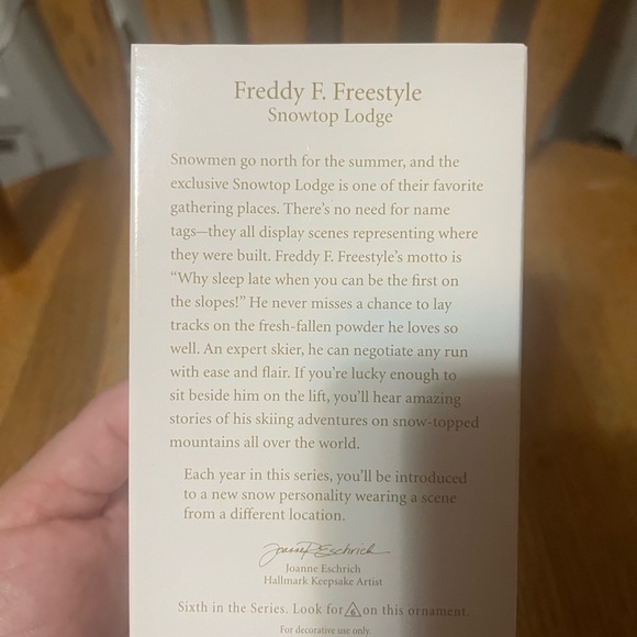 Hallmark Keepsake Freddy Freestyle New in Box Christmas ornament. ⛄️ - Picture 8 of 9